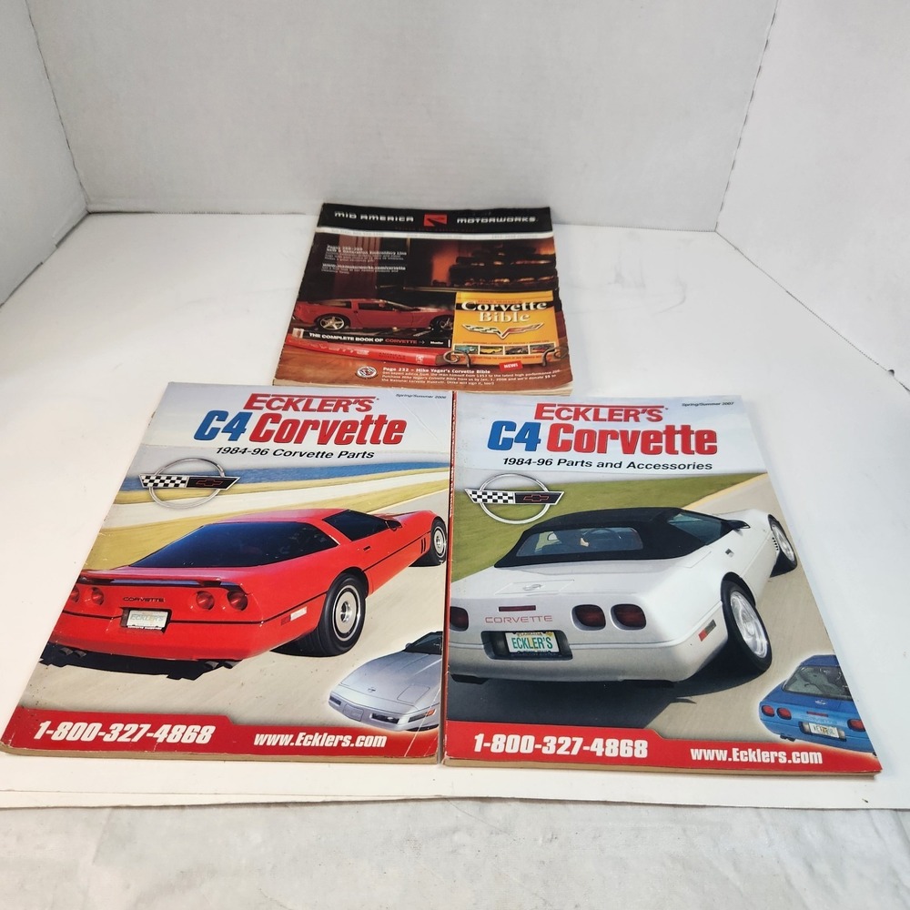 3 Corvette Parts Catalogs 2 Ecklers For 1984-96 1 Mid America For 1953-2008